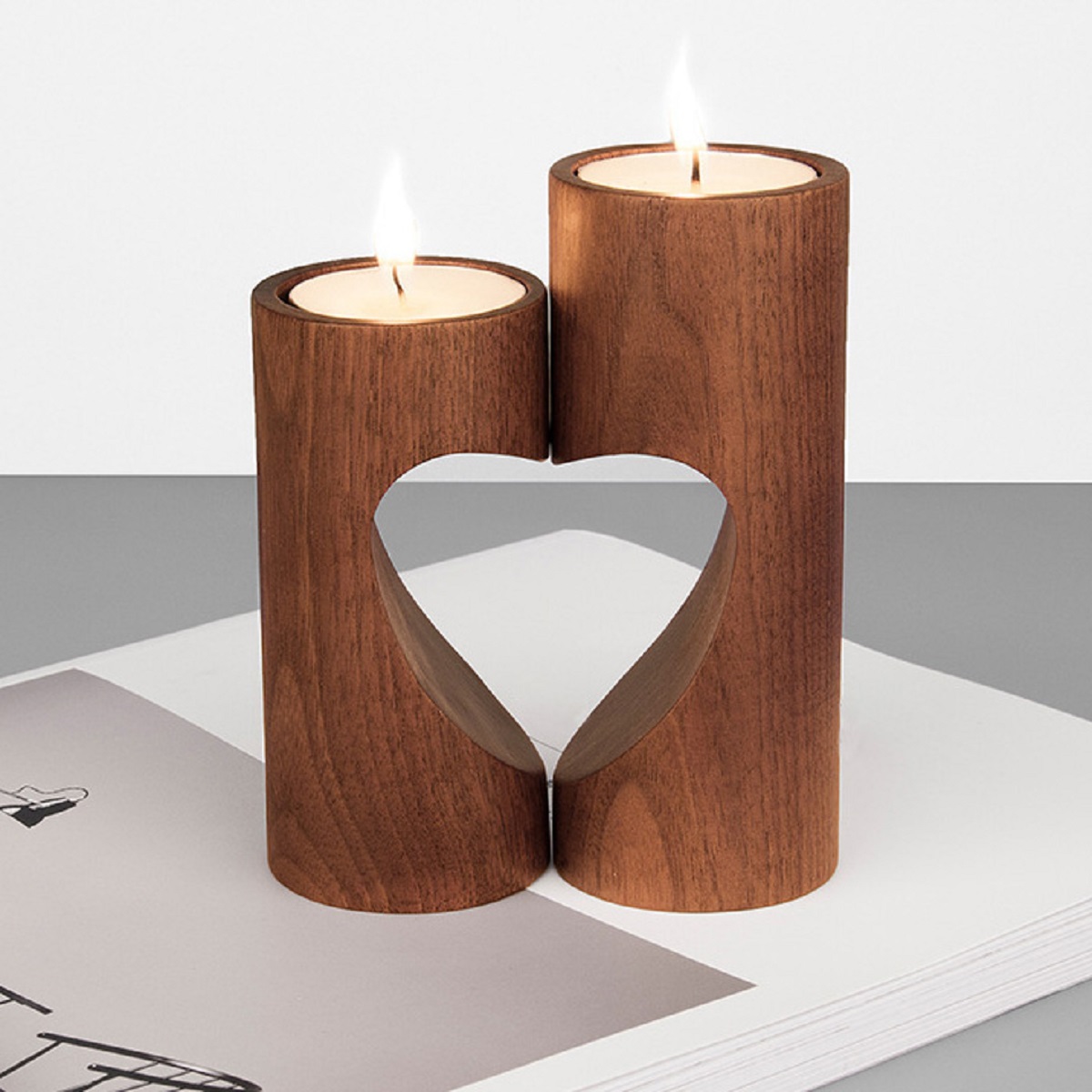 Sweet Heart Wooden Candle Holder